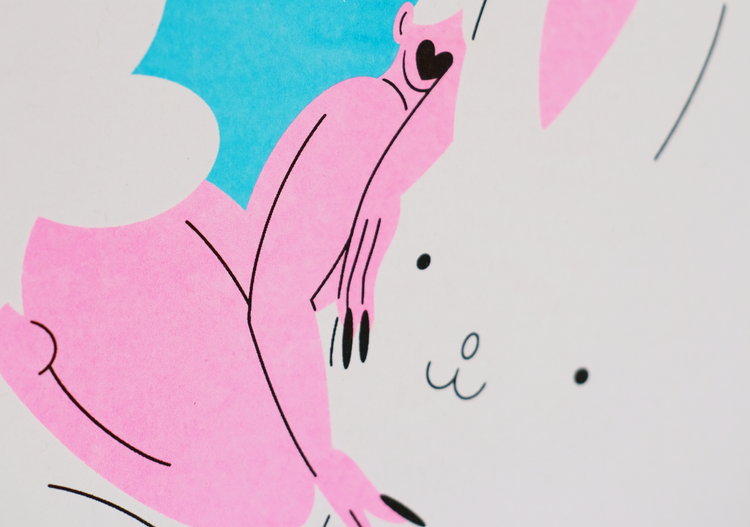 Bunny, Riso Print