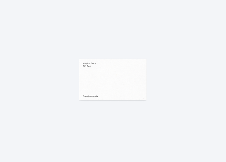 Marylou Faure Gift Card