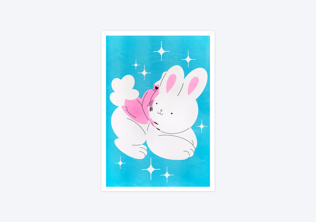 Bunny, Riso Print