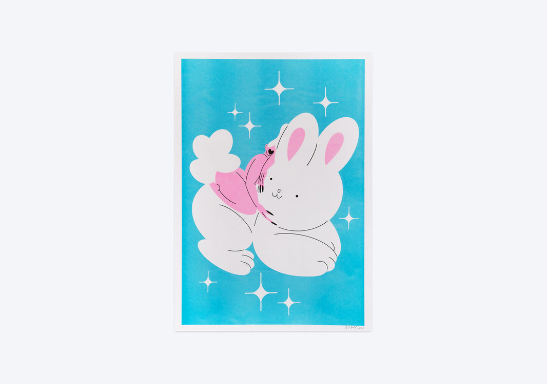 Bunny, Riso Print